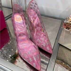 Aldo Barbie Pink Crystal-Embellished Pointed Pumps